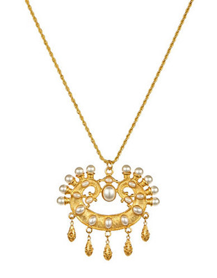 Kenneth Jay Lane S Hook necklace - Gold
