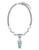 Vince Camuto Blue Steel Silver Silver Plated Epoxy glass Y Neck Necklace - Silver