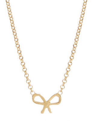 Dogeared Forget Me Knot Necklace - Gold