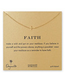 Dogeared Faith Sideways Cross Necklace - Gold