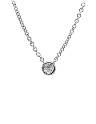 Crislu Bezel Necklace - Silver