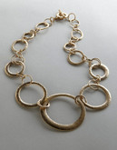 Lauren Ralph Lauren Hammered Circle Necklace - Matte Gold
