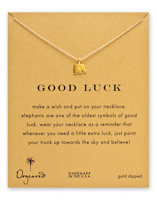 Dogeared Good Luck Elephant Necklace - Gold