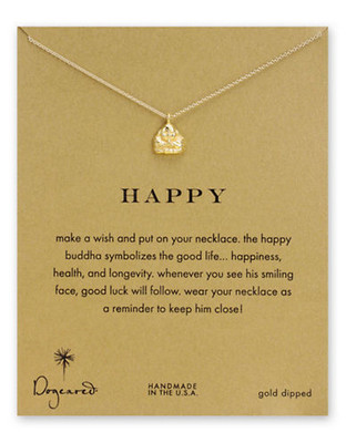 Dogeared Happy Buddha Necklace - Gold