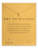 Dogeared Key To Success Necklace - Gold