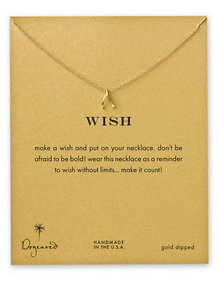 Dogeared Wish Necklace - Gold