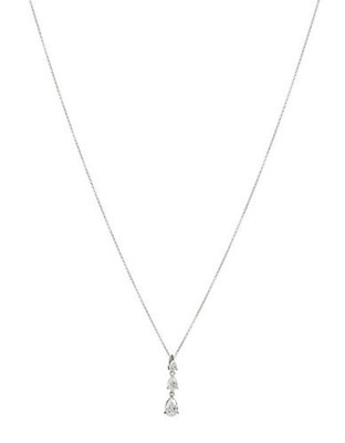 Nadri Falling Water Drop Pendant Necklace - Grey
