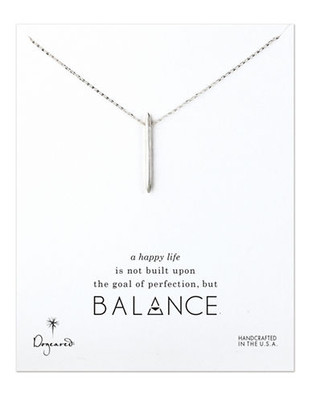 Dogeared Balance Collection Sterling Silver No Stone Pendant Necklace - Silver
