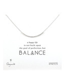 Dogeared Balance Collection Silver Plated No Stone Single Strand Necklace - Silver