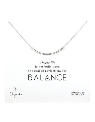 Dogeared Balance Collection Silver Plated No Stone Single Strand Necklace - Silver