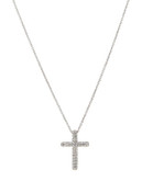 Nadri Pave Cross Pendant Necklace - Silver