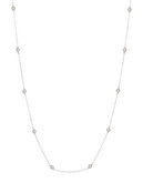 Expression Bezeled Cubic Zirconia Station Necklace - Silver