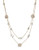Kenneth Cole New York Woven Beaded Circle Multi Chain Necklace - Copper