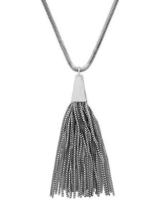 Vince Camuto Silver tassel pendant necklace - Grey