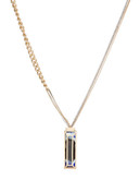 Kenneth Cole New York Caged Rectangle Pendant Necklace - BLUE