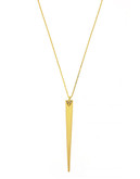 Vince Camuto On Point Pave Items Gold plated base metal Glass Pave Needle Point Pendant Necklace - Gold