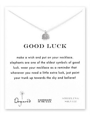 Dogeared Good Luck Elephant Necklace - Silver