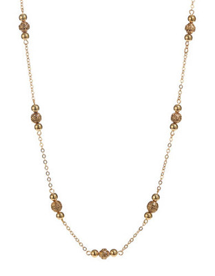 Lauren Ralph Lauren Smooth Textured  Bead Illusion Goldtone - Gold