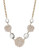 Kenneth Cole New York Woven Beaded Circle Frontal Necklace - COPPER