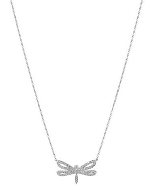 Nadri Dragonfly Crystal Necklace - Grey