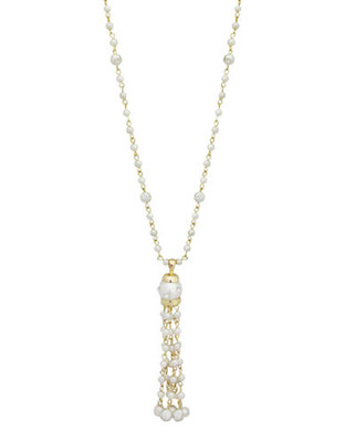 Anne Klein Metal Pearl Single Strand Necklace - Pearl