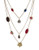 Betsey Johnson Three Row Charm Necklace - Multi Coloured