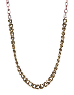 Gerard Yosca Multi Colour Chain Link Necklace - Pink