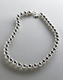 Lauren Ralph Lauren 10mm Silvertone Beaded Necklace - Silver