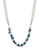 Kenneth Cole New York Multi Chain Beaded Frontal Necklace - Blue