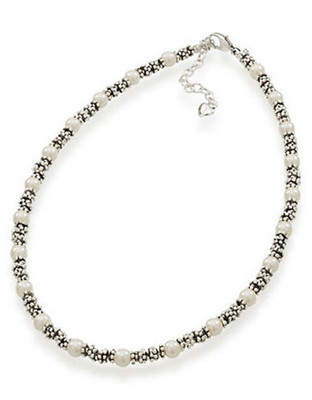 Carolee White Pearl Rond Necklace - White