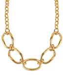 Robert Lee Morris Soho Large Oval Link Frontal Necklace - Gold