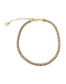 Anne Klein Stone 16In Tube Pave Necklace - G GOLD