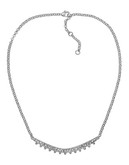 Sam Edelman Pave Curved Necklace - Silver