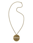 Sam Edelman Linked Disc Pendant Necklace - Gold