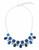 Nine West Metal Crystal Collar Necklace - Blue