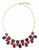 Nine West Metal Crystal Collar Necklace - Red