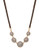 Lucky Brand Two Tone Pave Leather Necklace - Yellow