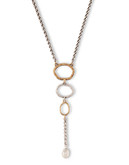 Lucky Brand Metal Semi-Precious Stone Pendant Necklace - Yellow