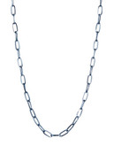 Gerard Yosca Long Chain Link Necklace - Blue