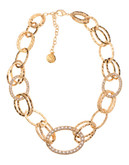Jones New York Gold tone hammered link collar necklace - Gold