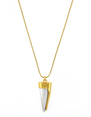Vince Camuto Horn Items Gold and silver plated base metal 28 inch Spike Pendant Necklace - Gold