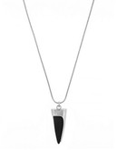 Vince Camuto Horn Items Light rhodium plated base metal resin 28 inch Spike Pendant Necklace - Grey