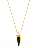 Vince Camuto Horn Items Gold plated base metal resin 28 inch Spike Pendant Necklace - Gold