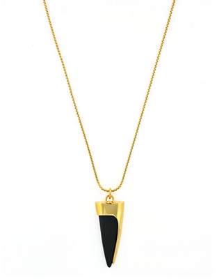 Vince Camuto Horn Items Gold plated base metal resin 28 inch Spike Pendant Necklace - Gold