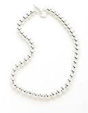 Lauren Ralph Lauren 8mm Bead Necklace - Silver