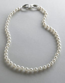 Lauren Ralph Lauren 6mm Pearl Necklace - White Pearl/Silvertone