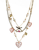 Betsey Johnson Lucite Heart Illusion Necklace - Assorted