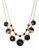 Lucky Brand Gold Tone Semi-Precious Stone Collar Necklace - Gold