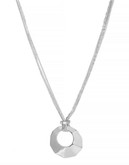 Kenneth Cole New York Shiny Metal Item Metal Pendant Necklace - Silver