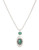 Lucky Brand Green Quartz Sunburst Necklace - silver